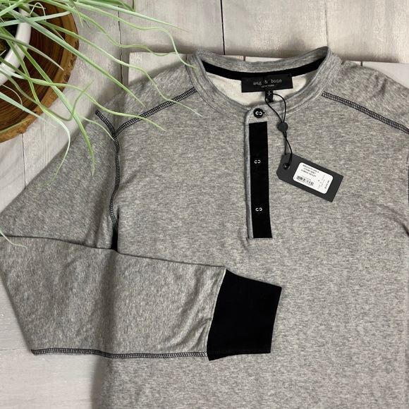 Rag & Bone Gibson Henley in Heatherd Gray - Picture 9 of 13